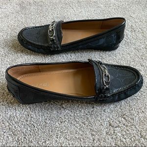 Coach Black Embroidered Flats / Loafers - womens
